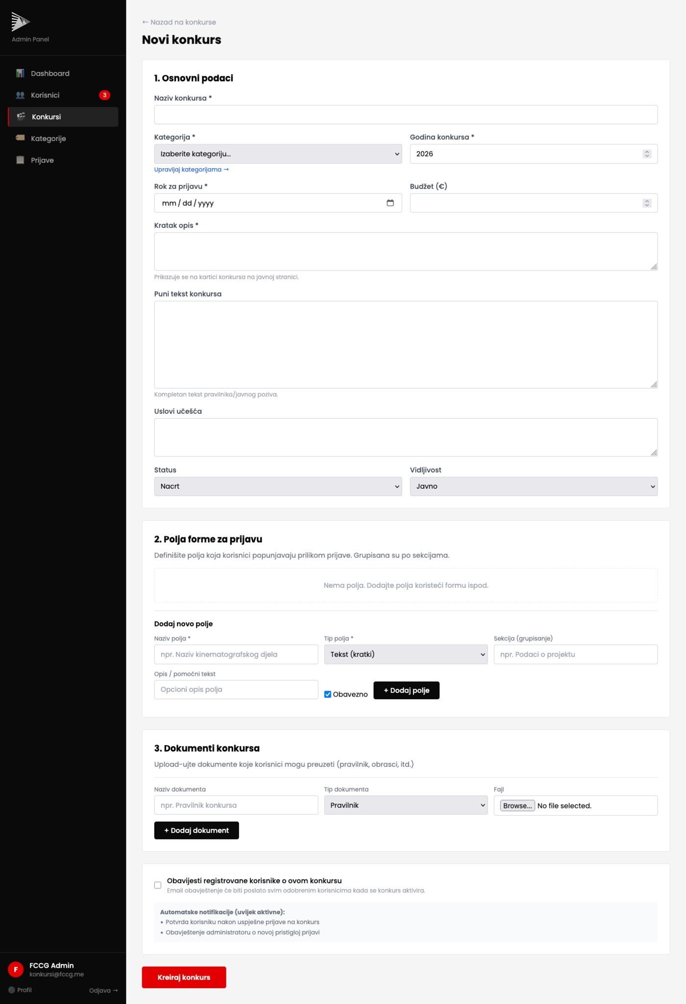 FCCG portal za konkurse