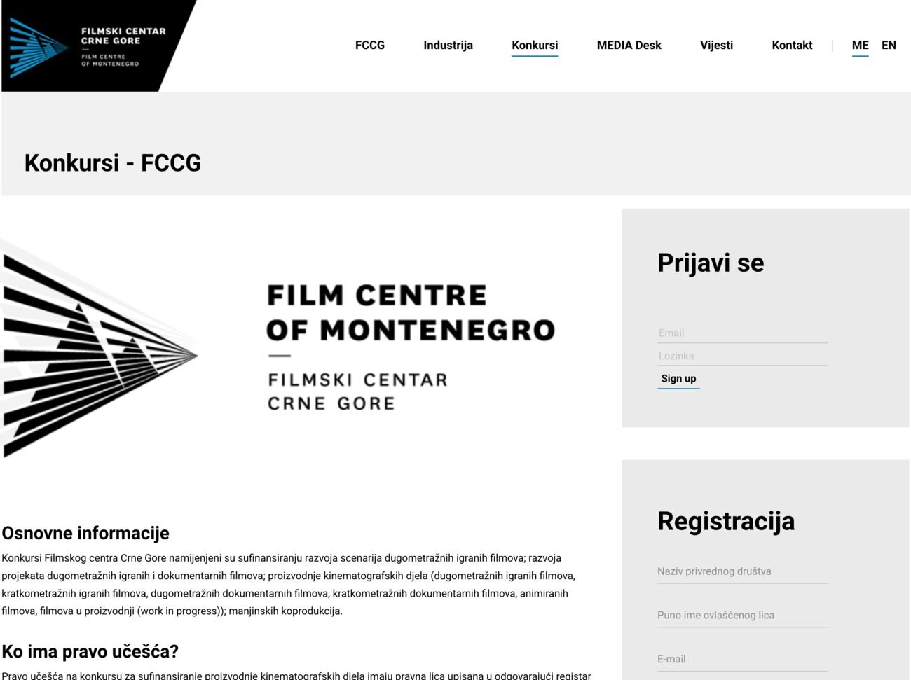 Legacy FCCG website — login & registration